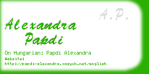 alexandra papdi business card